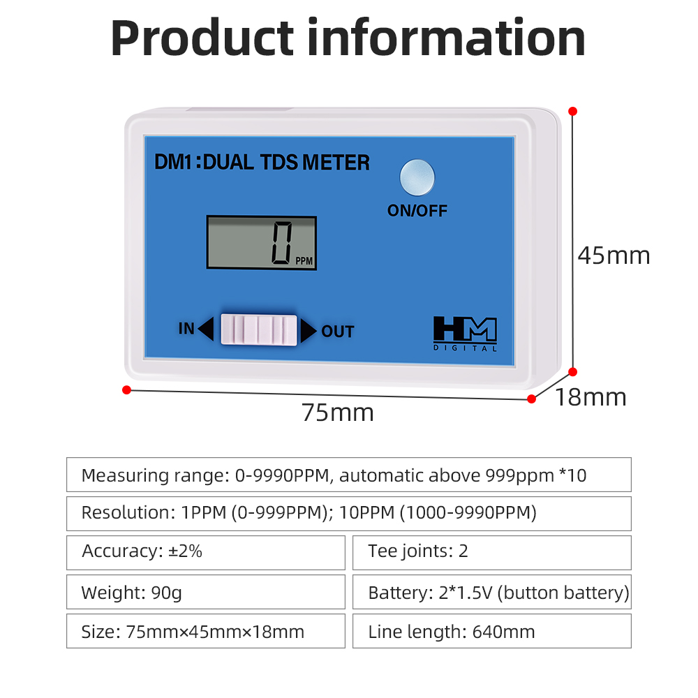 DM1 المزدوج TDS جهاز اختبار جو - مراجعة Marine Aquarium Water Analyzer وسعره